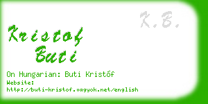 kristof buti business card